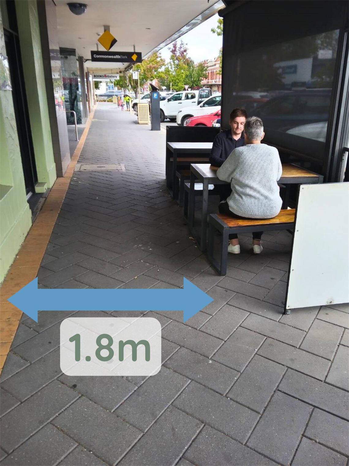 Footpath dining clearance rules