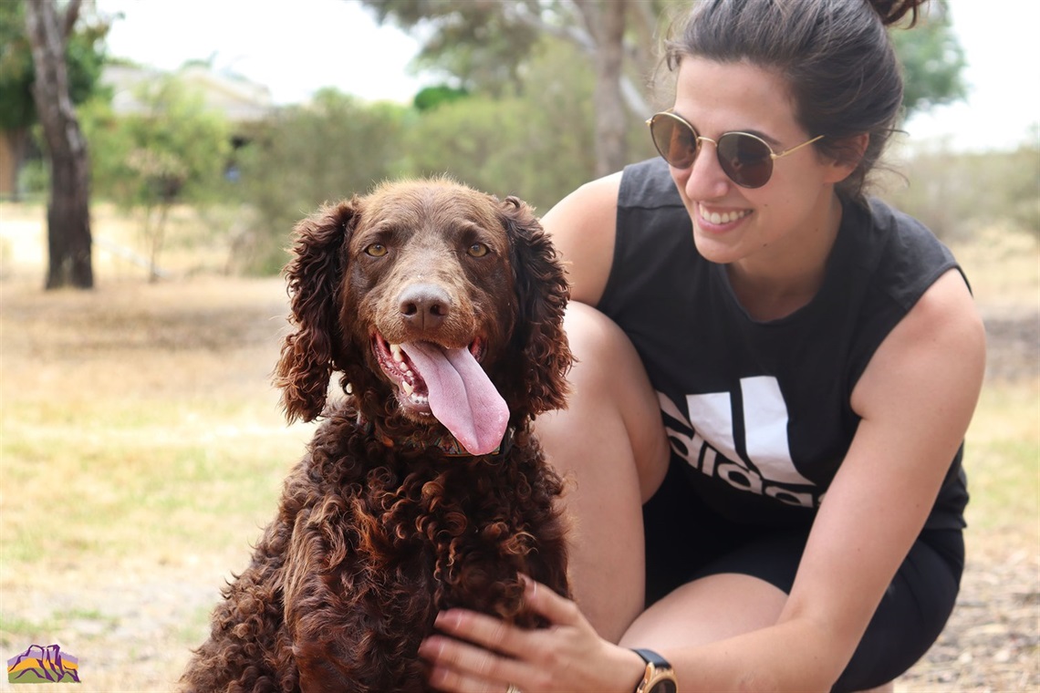 Alethea Gulvin And Dog Lucy At Weir Dog Park 