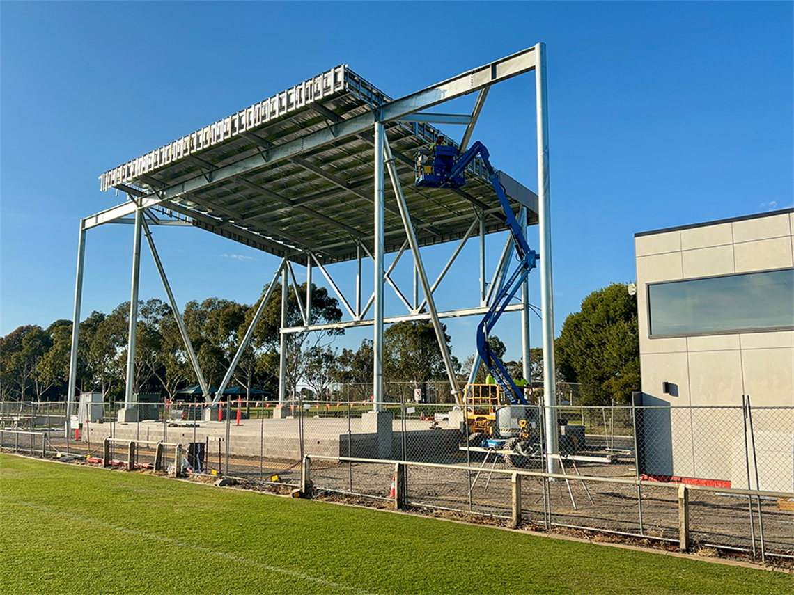 City Oval stage construction May.png