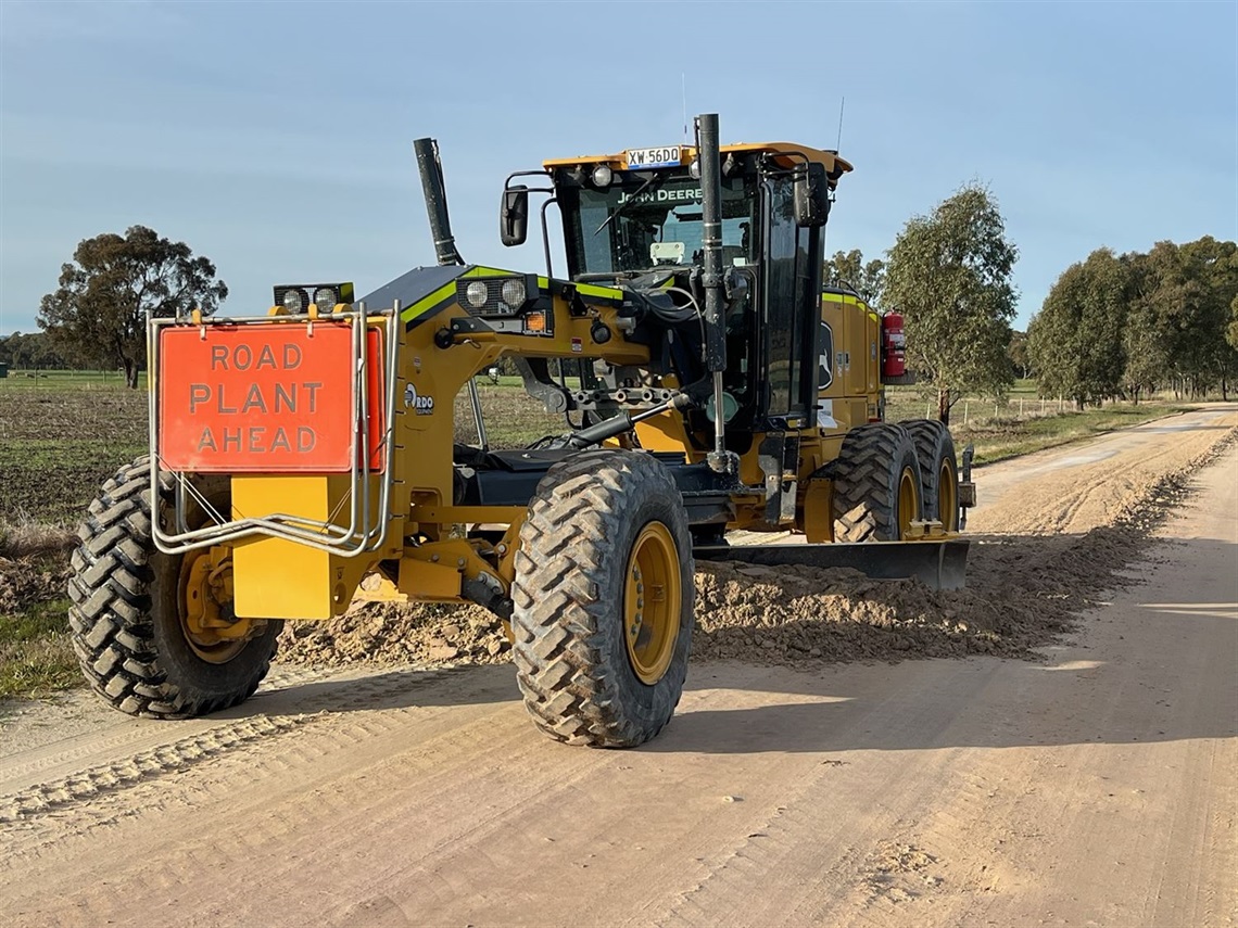 Grader operations rural road