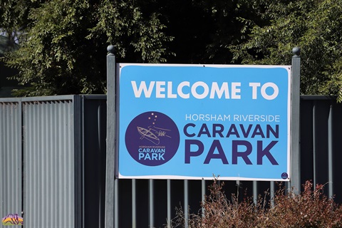 Horsham Caravan Park Entrance Sign