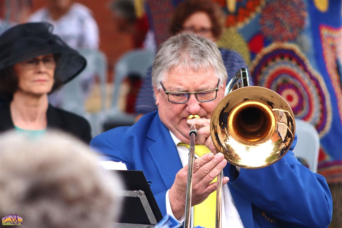 Natimuk Brass Band Member At Natimuk Australia Day Ceremony