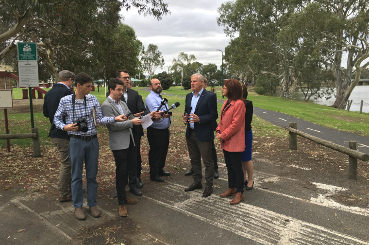 Michael McCormack election funding for riverfront