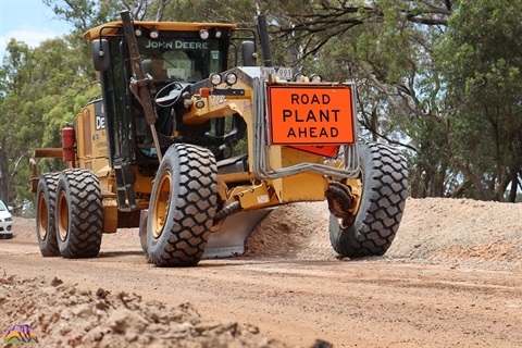 Roadworks At Brimpaen 