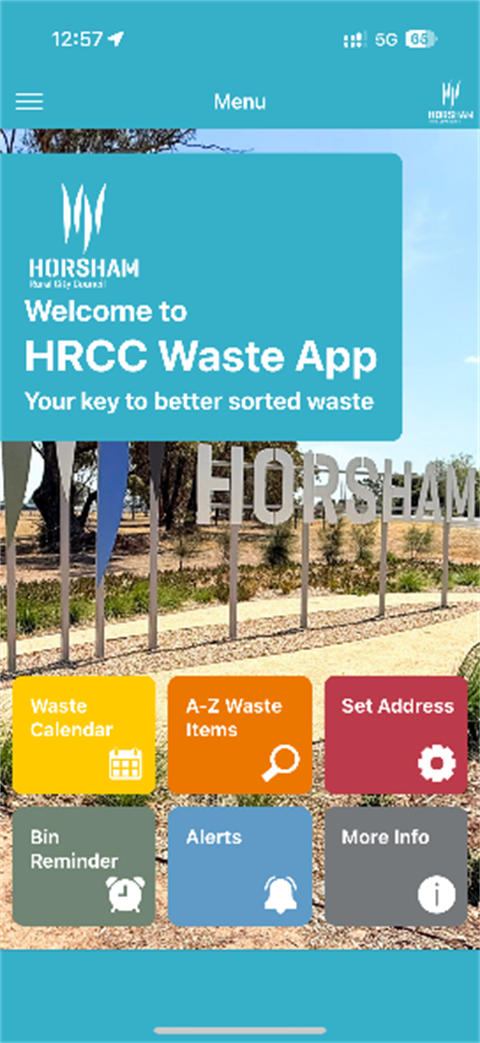 Waste App home page.png