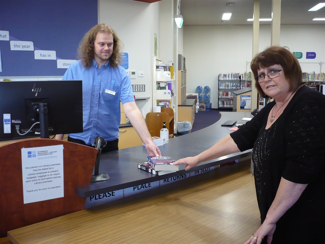 Renewed borrowing Horsham Library Simon and Tricia.JPG
