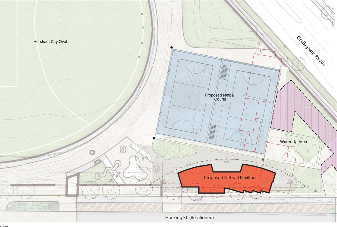 Netball facilities layout design