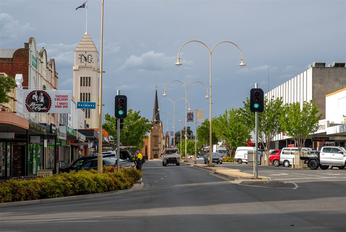 Firebrace Street Horsham, looking north towards the T & G building