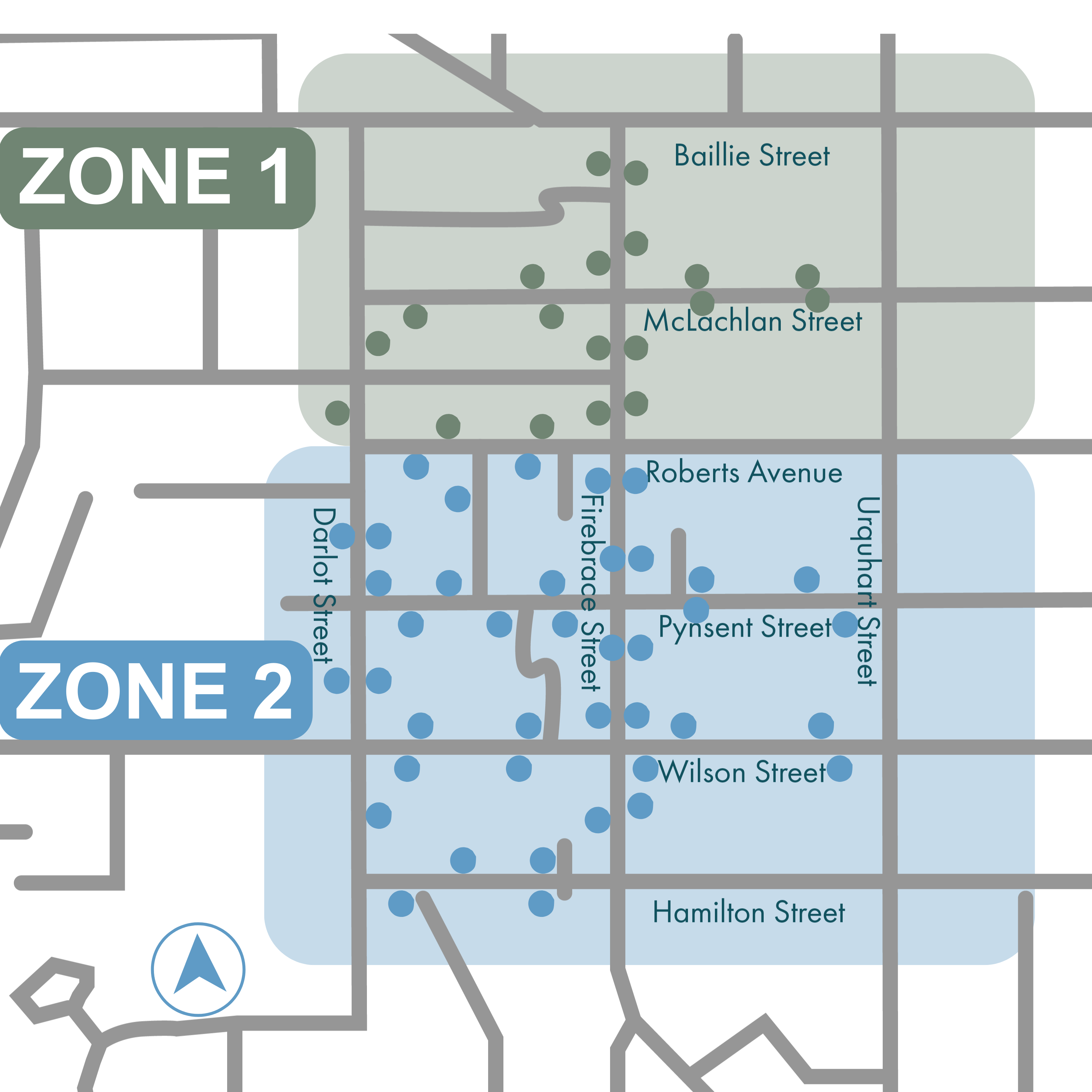 Parking Meter Horsham zone map